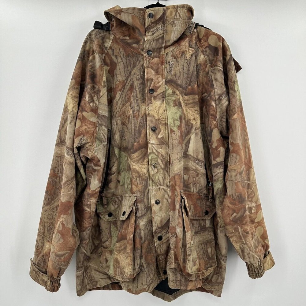 Buck Country Camo Zip Snap Front Insulated Hunting Jacket‎ Hooded Size XL